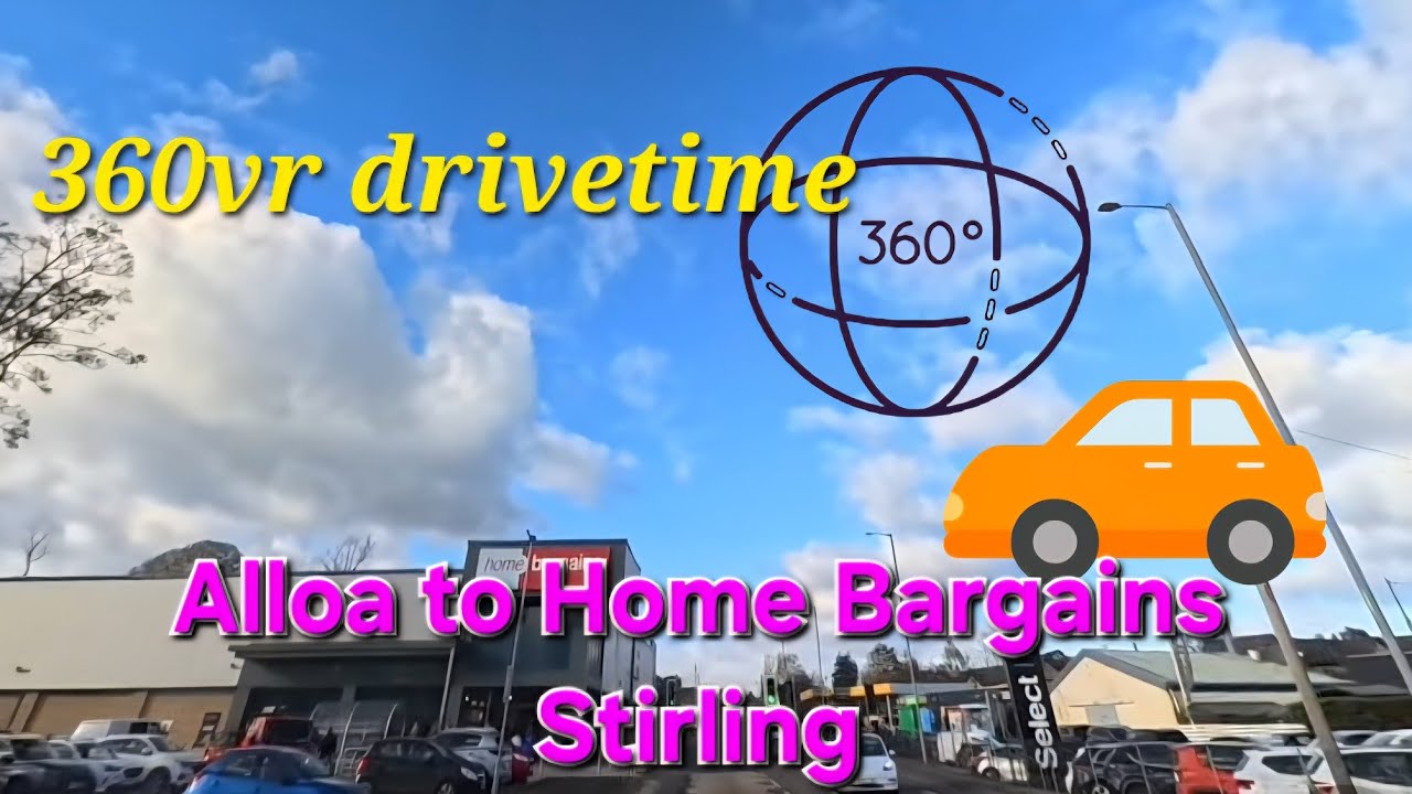 Alloa to home bargains stirling 360vr #b15dov #automobile #travel #trending #subscribe  26/10/2025