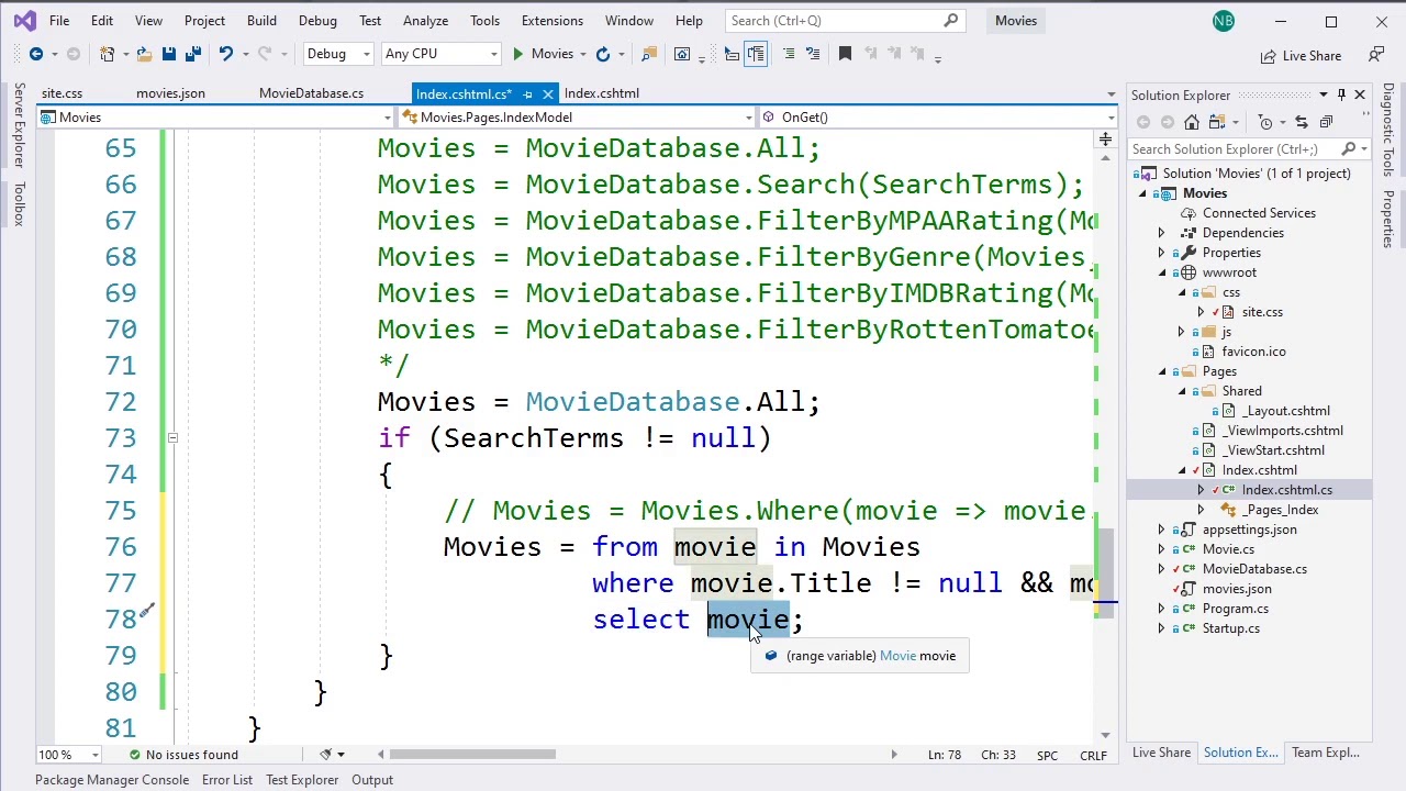 LINQ Filter Methods