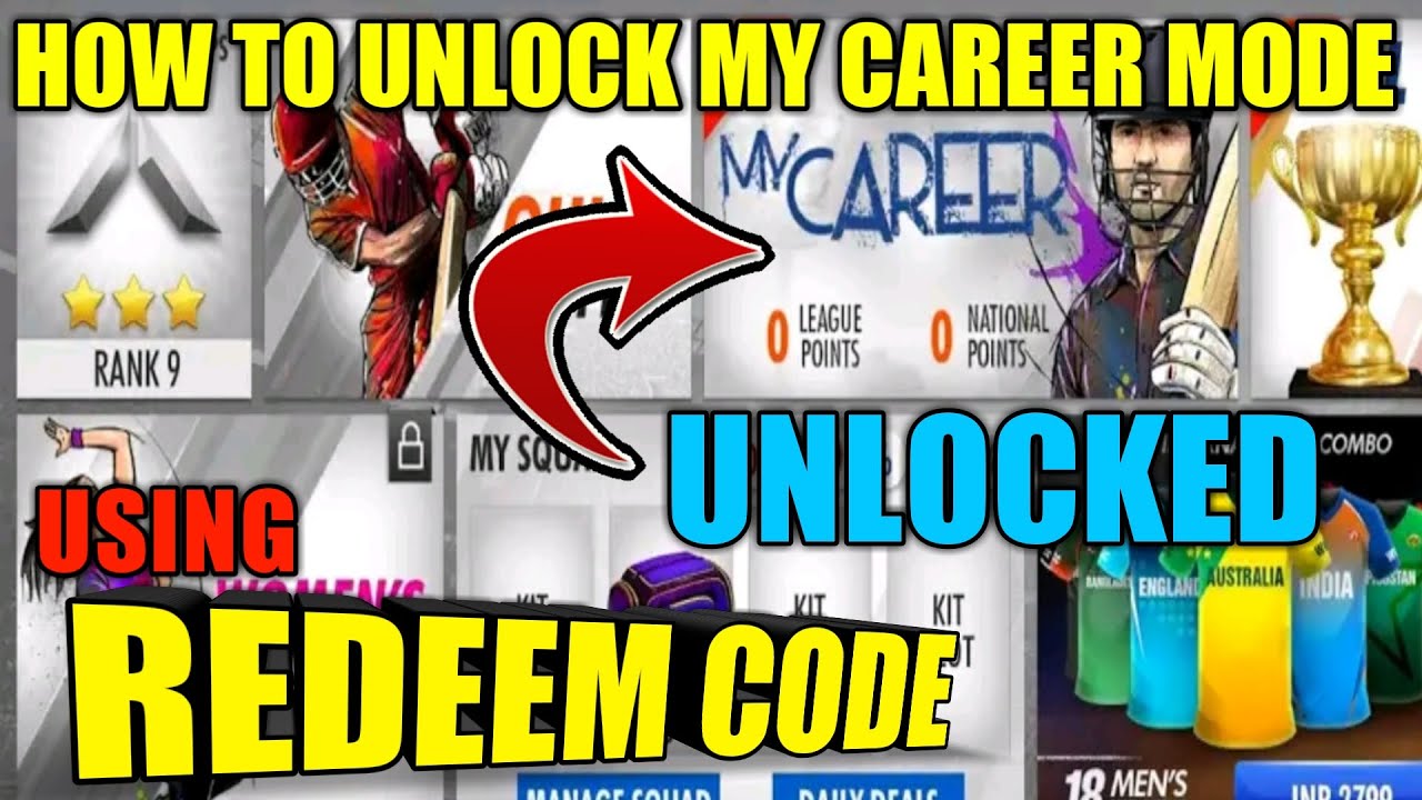 🔥HOW TO UNLOCK MY CAREER MODE IN WCC3 USING REDEEM CODE | 100% LEGAL AND SAFE METHOD