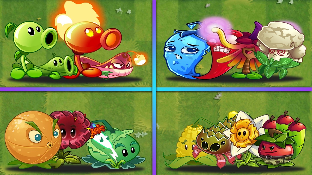 Best 4 Team Random 4 Plants vs Team Zombie - Who Will Win? - PvZ 2 Team Plants Battlez