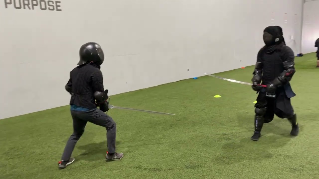 Katana Gekiken vs. Longsword Sparring - Fencing Low Guard Centric Opponents
