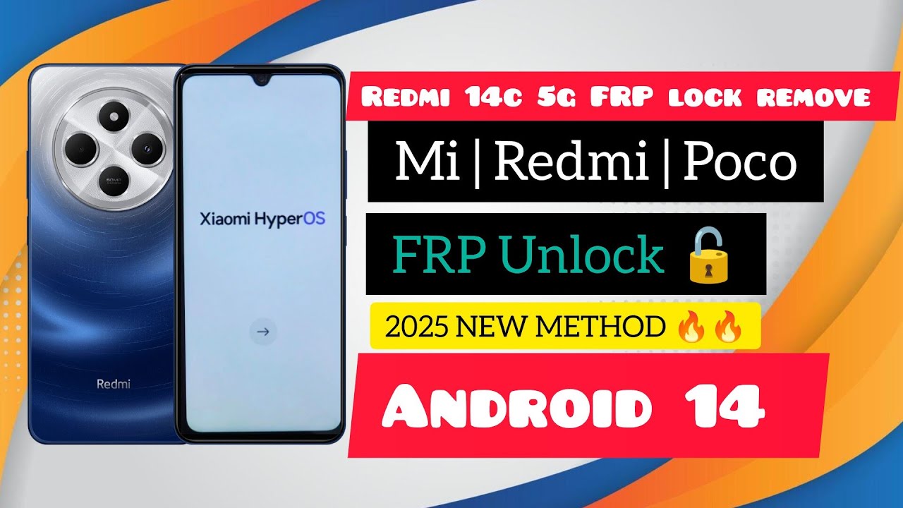 Redmi 14c 5g  Frp Bypass Android 14 | Without Second Space | Remove Frp Lock Without Pc 2025