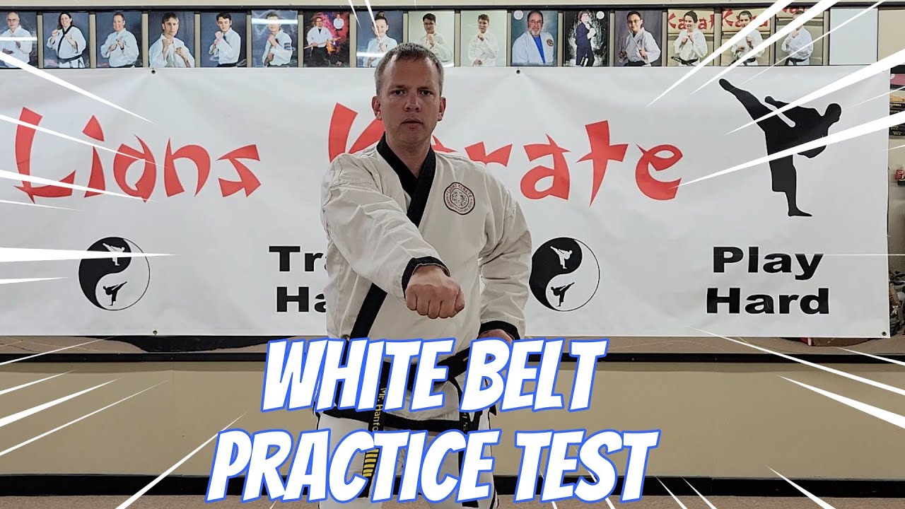 White Belt Test Practice - nearly word for word how your White to Yellow Belt test will be