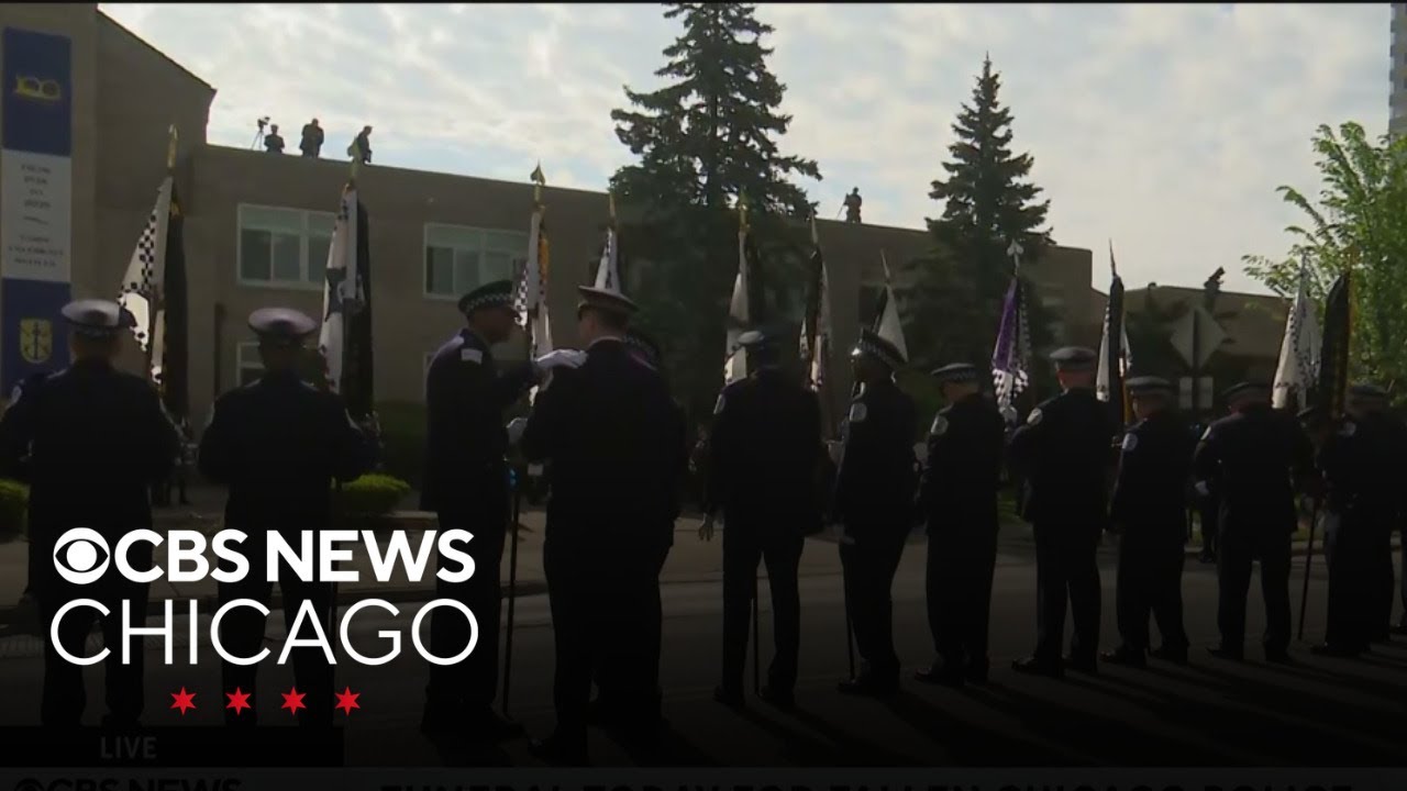 Chicago police gathering for funeral for officer killed in hospital shooting