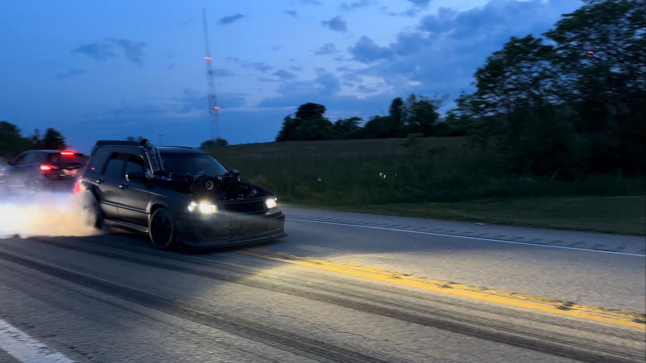 Cars Leaving Tech School Car Show 2023