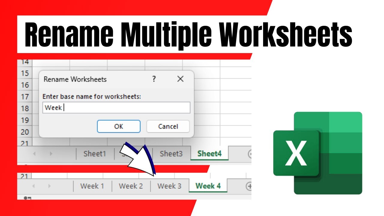 How to Rename Multiple Worksheets at Once in Excel