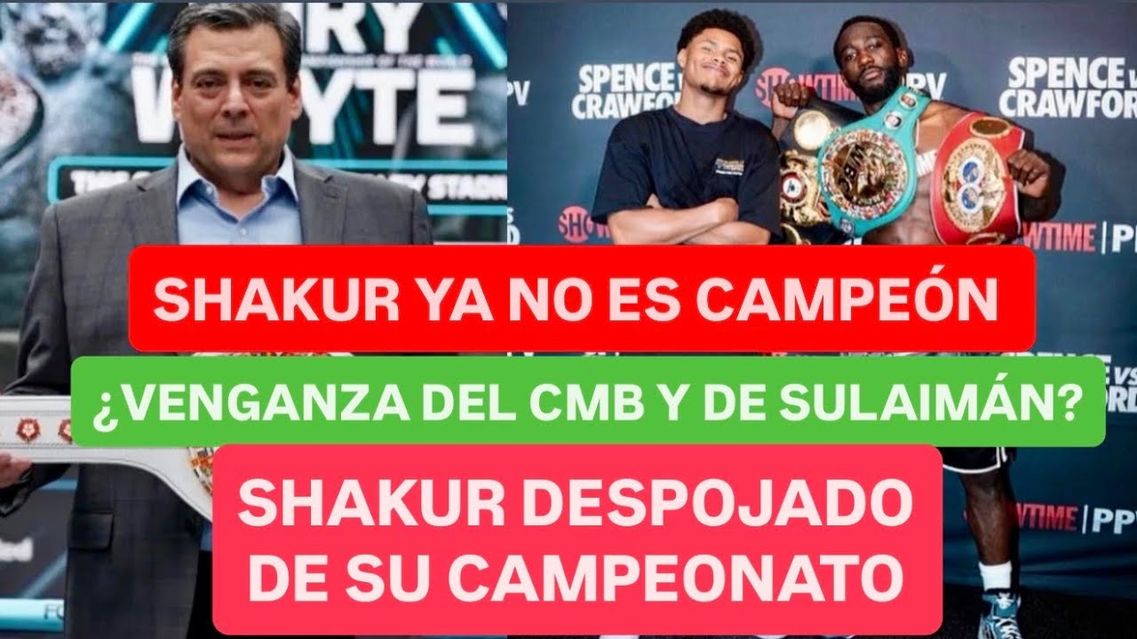 EL CMB LE QUITÓ SU TÍTULO MUNDIAL A SHAKUR STEVENSON. ¿VENDETTA CON CRAWFORD? #boxeo 