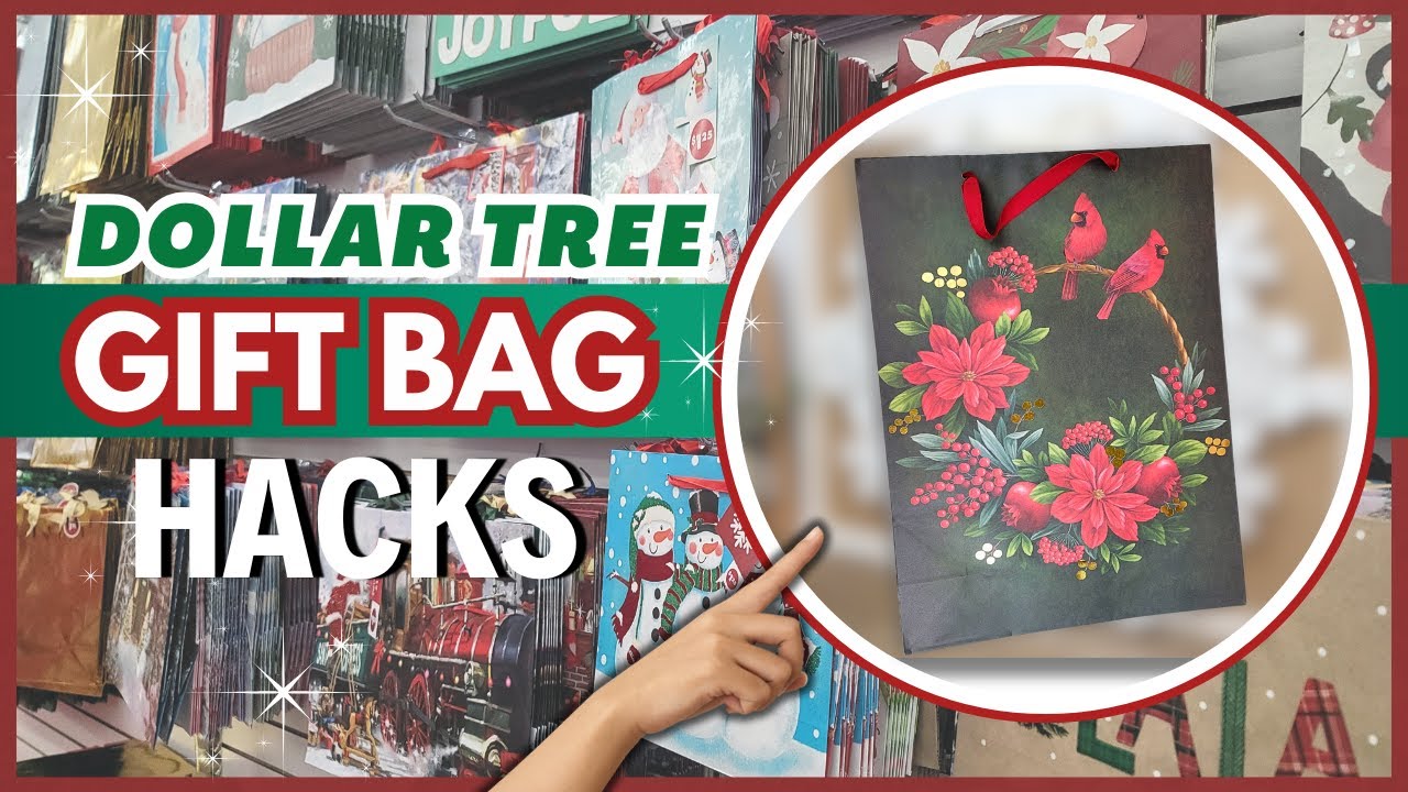 Turn Dollar Tree Gift Bags into Stunning Christmas Decor on a Budget!