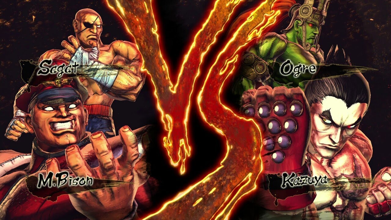 Street Fighter X Tekken - M. Bison & Sagat Vs Kazuya & Ogre (Hardest)