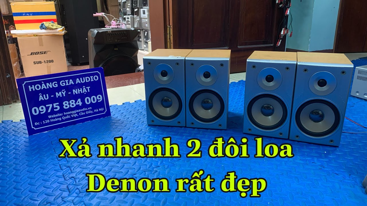 Bay nhanh 2 đ&ocirc;i loa Denon mini đẹp g&oacute;c cạnh. LH 0975884009 ZALO