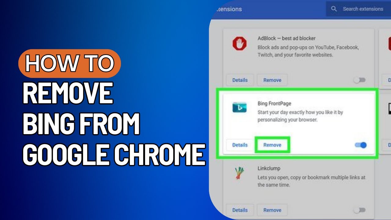 How to Remove Bing from Google Chrome? Remove Microsoft Bing from Chrome (2023)