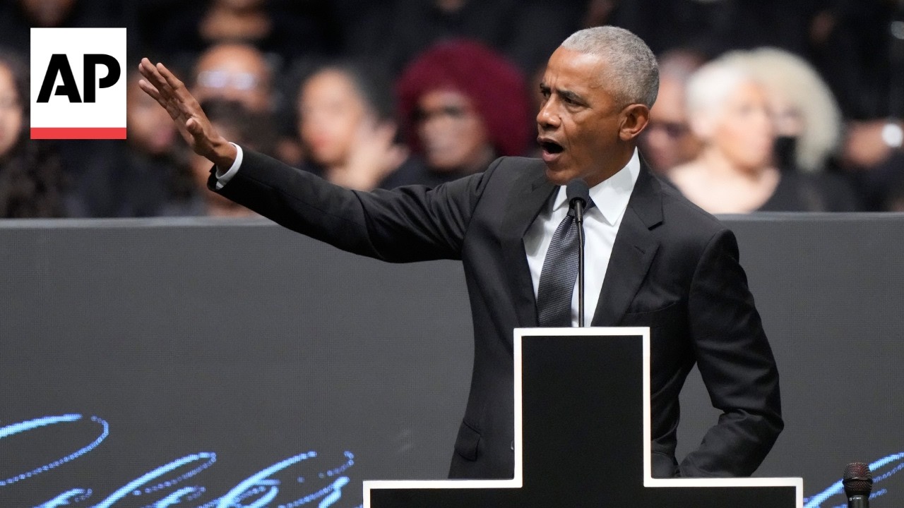 Obama takes swipe at Trump during memorial service for Jesse Jackson