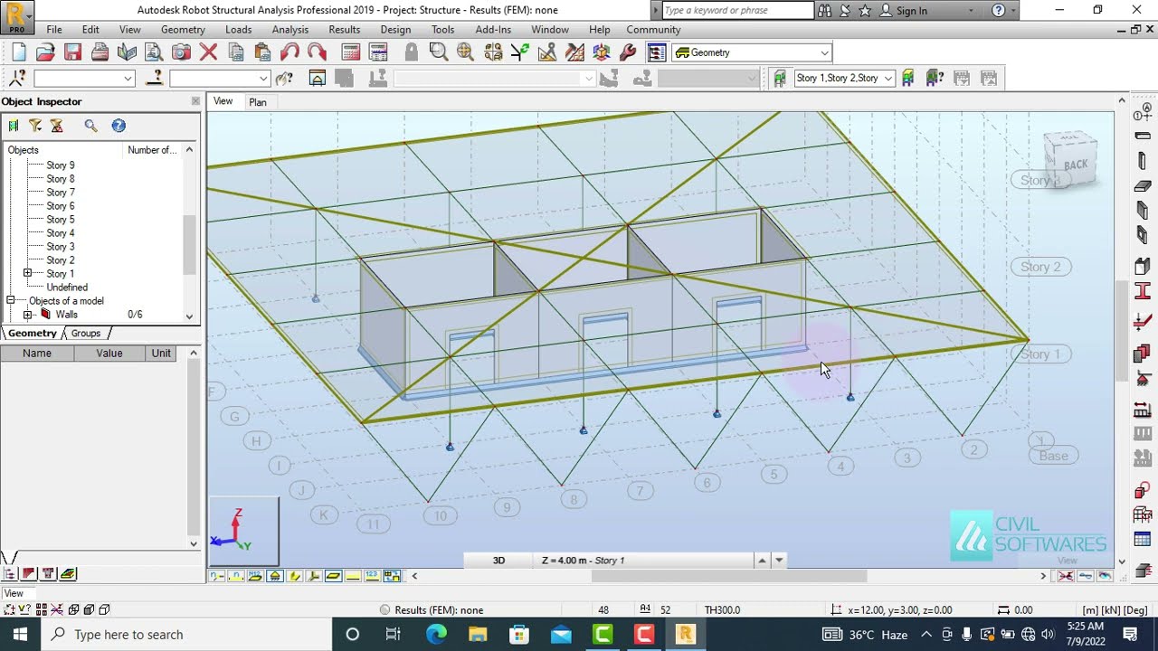 High Rise Building Design Using Robot Structural Analysis | Design of High Rise Building Part 01