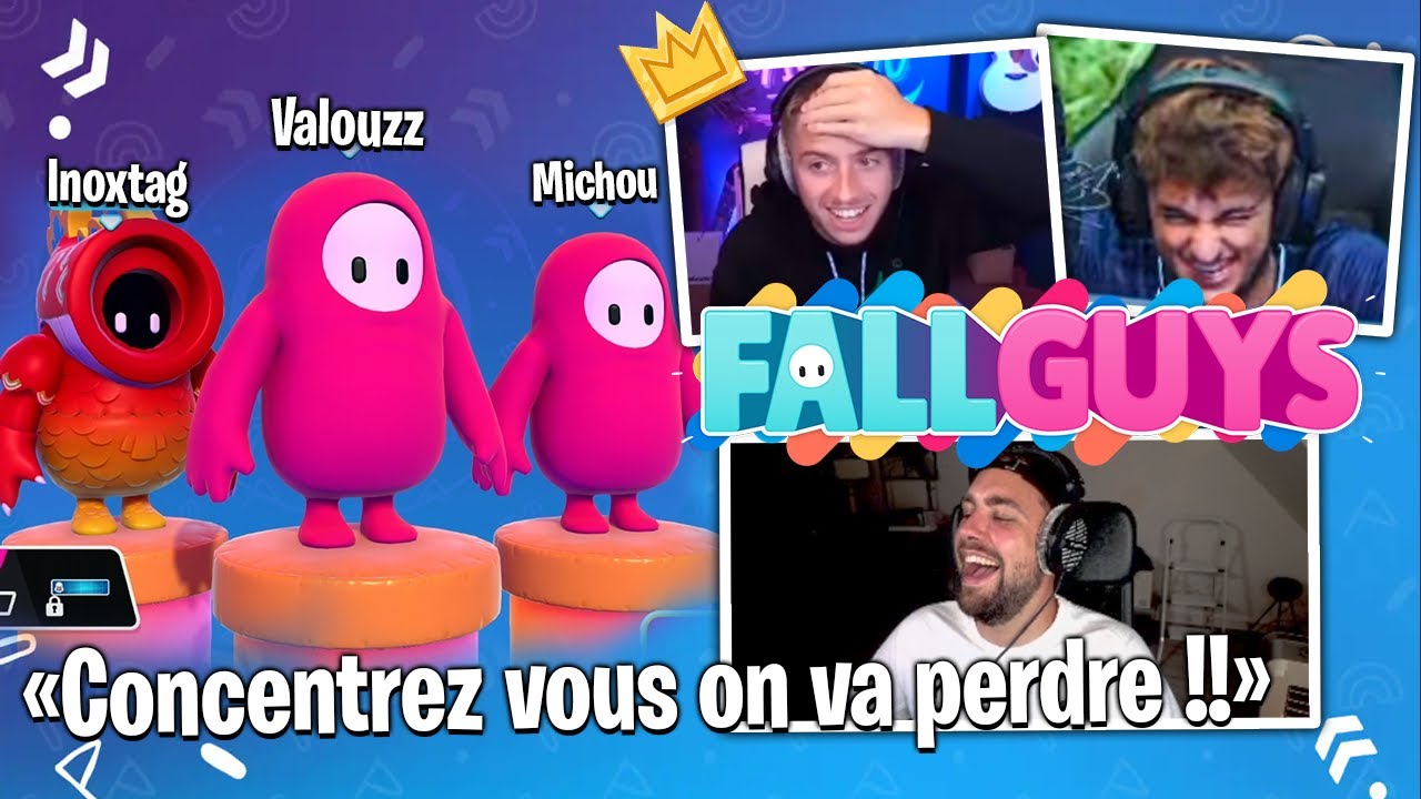 Fou rire avec Inox, Michou devient fou sur Fall Guys ahah...