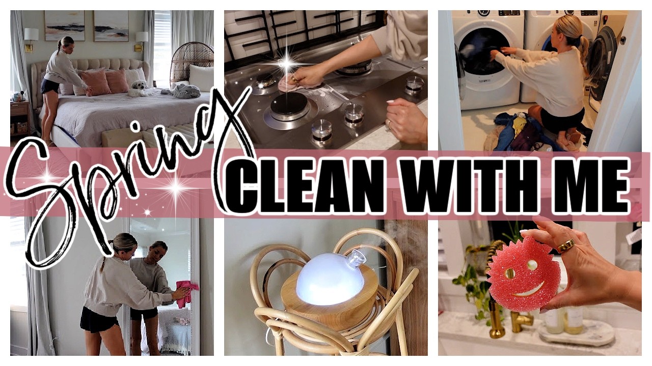 Spring Clean With Me 🌸 Realistic Cleaning Motivation Master Bedroom, Kitchen & Homeschool Room Reset