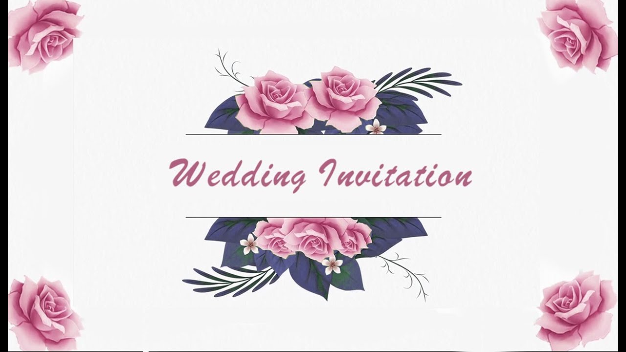 Animated Wedding Invitation | Free Wedding invitation video 76 | Free & Blank