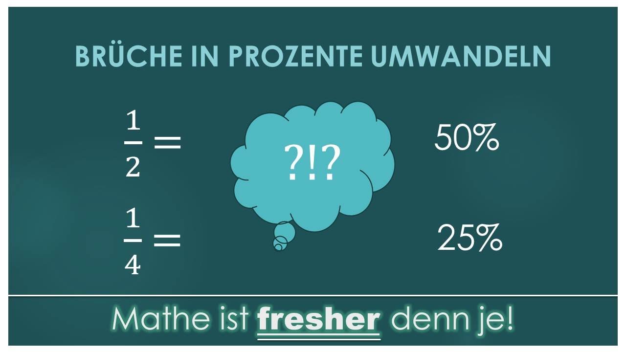 Brüche in Prozente umwandeln