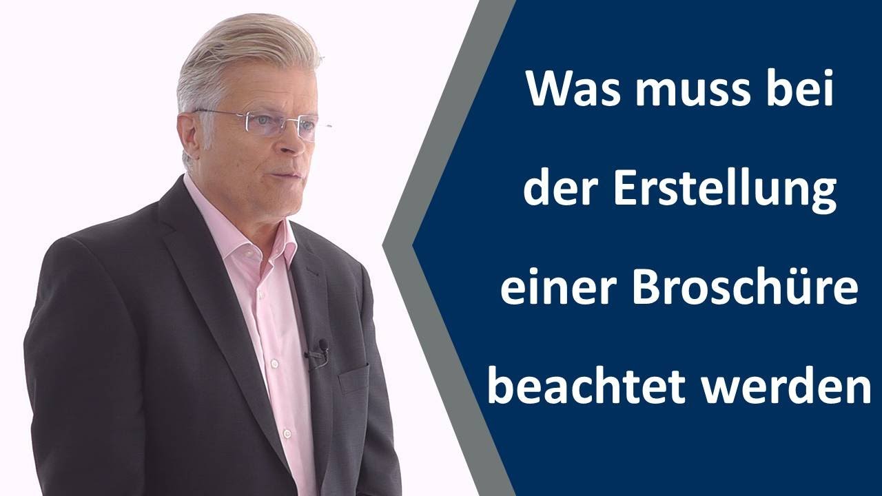Was muss bei der Erstellung einer Broschüre beachtet werden