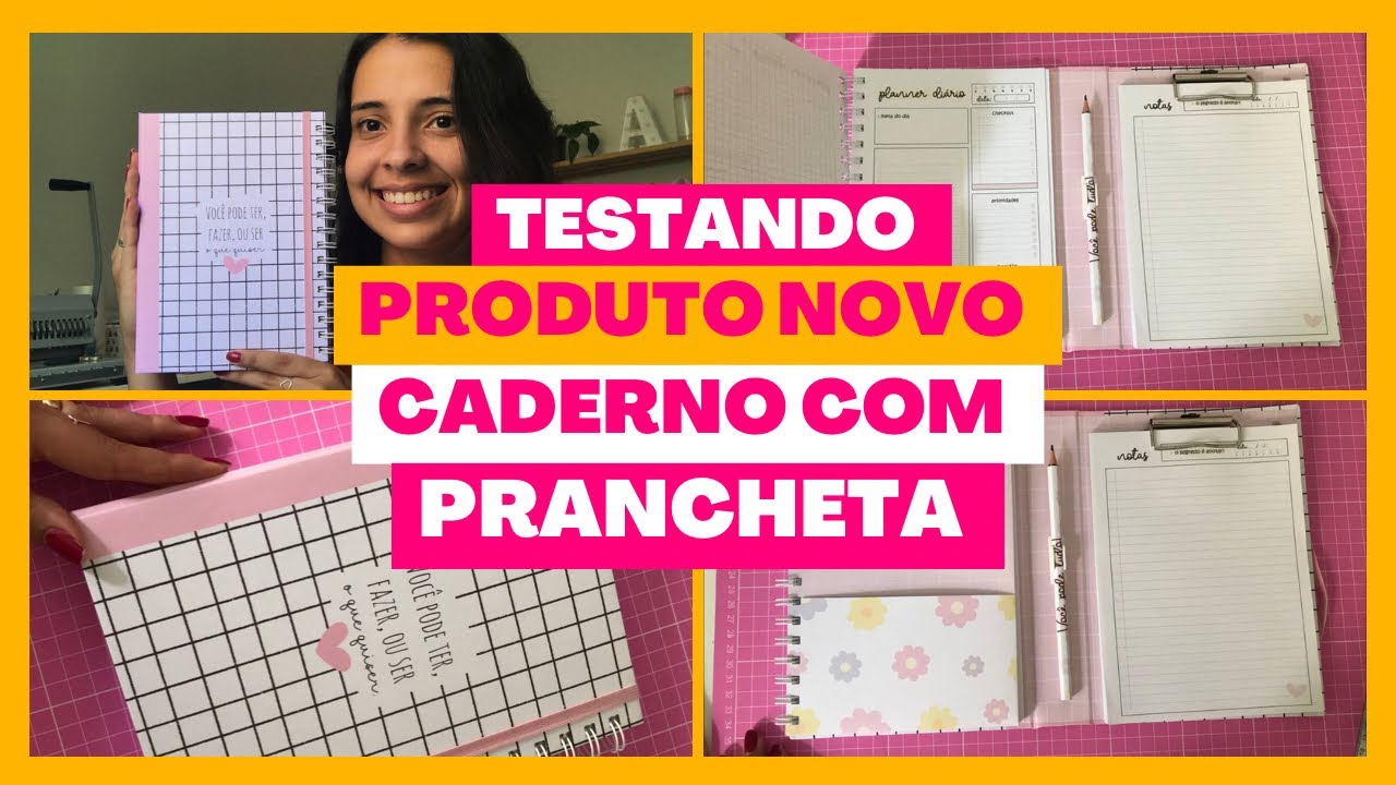 Vem comigo fazer o projeto de um produto novo | Caderno com prancheta e porta caneta