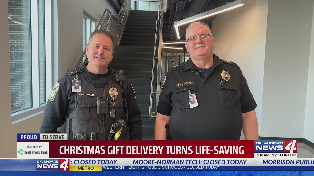 Two honored for lifesaving effort after officer collapses