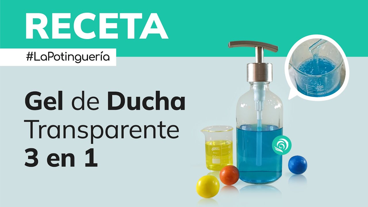Cómo hacer Gel de Ducha 3 en 1 Transparente 🧴🚿 CUERPO, CARA Y CABELLO 💆‍♀️ Jabonarium #LaPotinguería