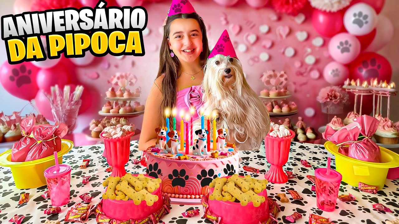 FIZ UMA FESTA DE ANIVERSÁRIO PARA MINHA CACHORRA PIPOCA ! MARCELA JARDIM