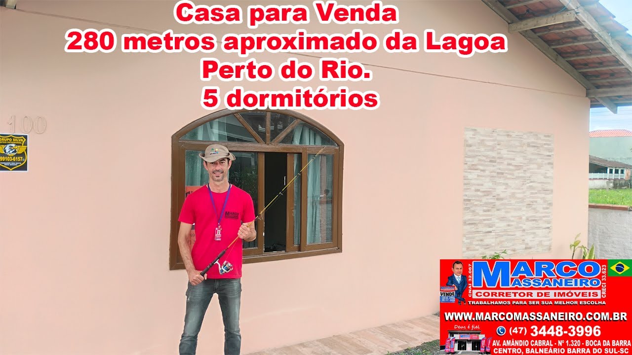 Casa para venda próxima do rio e da Lagoa no Bairro Costeira em Balneário Barra do Sul