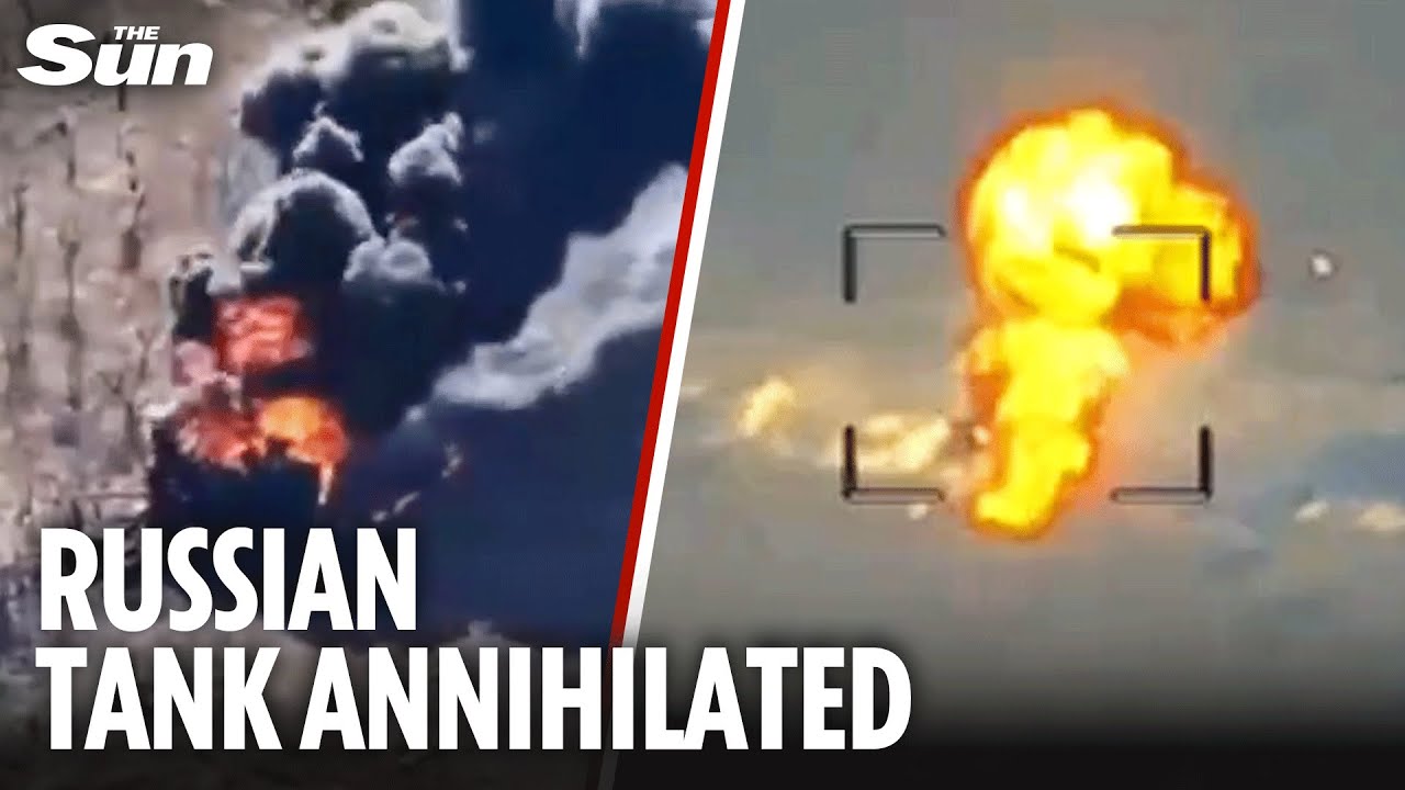Moment Ukraine missile DESTROYS Russian tank after failed retreat in Zaporizhzhia