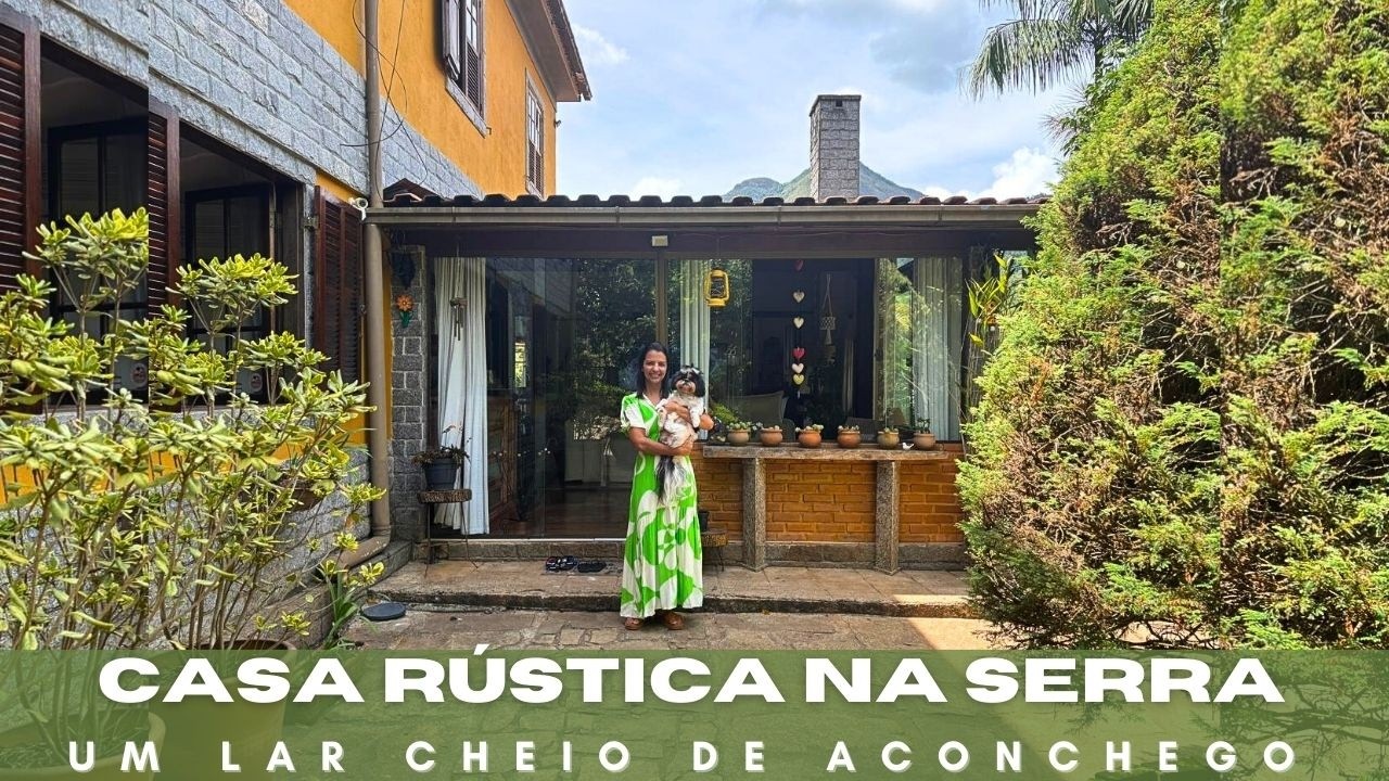 CASA RÚSTICA ACOLHEDORA NO ALTO DA SERRA - TOUR COM MUITA DECORAÇÃO RÚSTICA E CHEIA DE ALMA