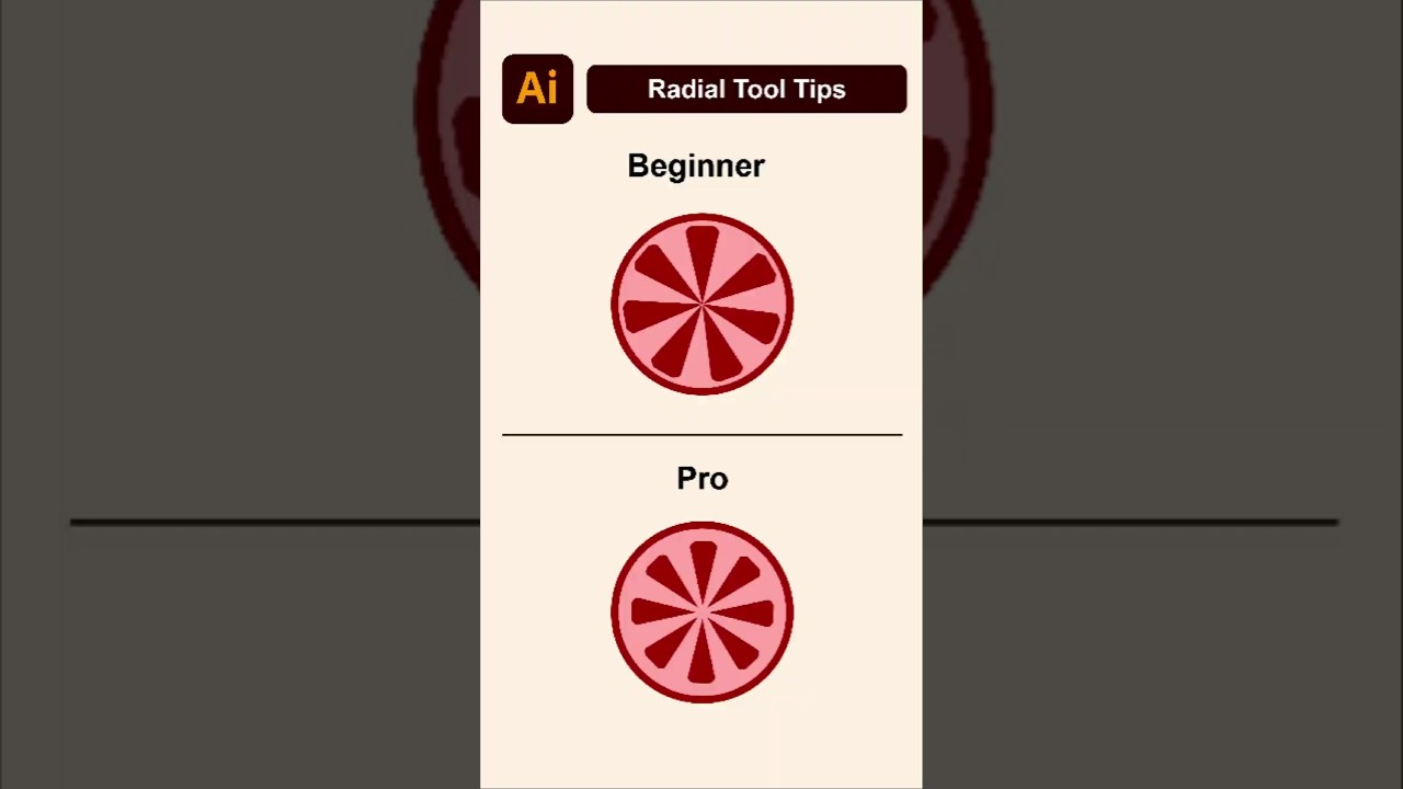 Radial Tool in illustrator  #illustratorhacks #illustrator #adobeillustrator #illustratortips