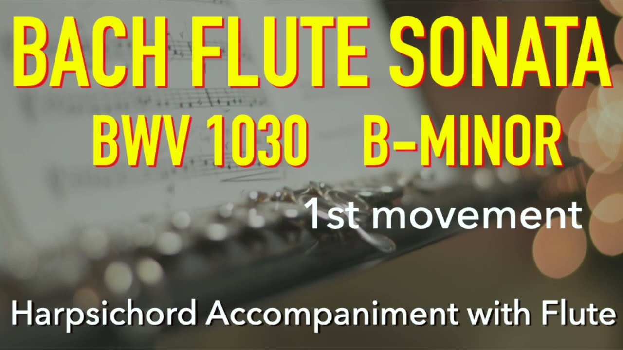 J.S Bach Flute Sonata BWV1030 B minor 1st Movement with Flute バッハ　フルートソナタ BWV.1030 ロ短調 1楽章 フルート演奏付き