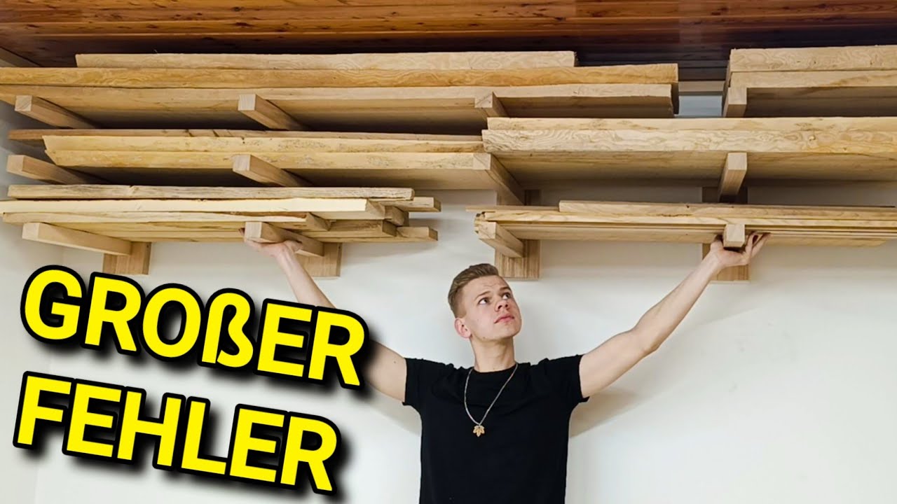 Ich habe diesen FEHLER viel zu Lange gemacht // Kragarmregal Holzlager selber bauen