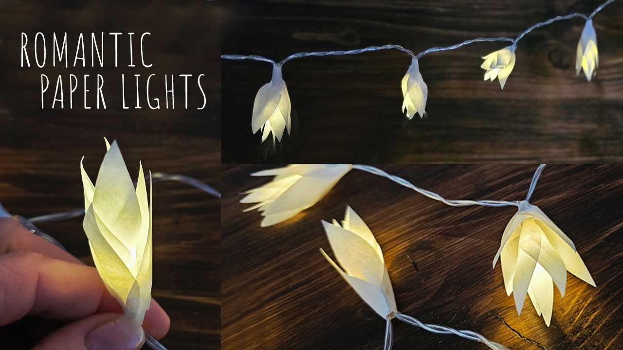 DIY Paper Blossom Fairy Lights | Easy Craft Tutorial | + free template