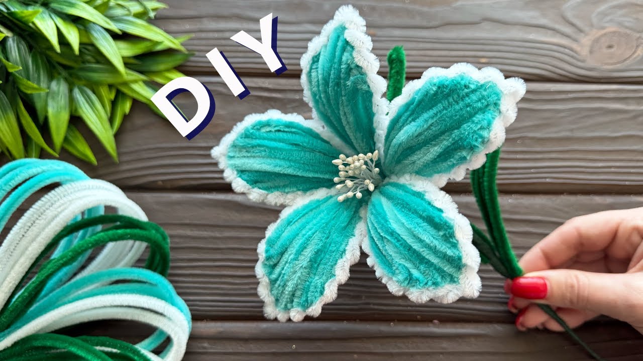 How to Make Easy Flower Pipe Cleaner with Chenille Wire Easy Tutorial Crafts