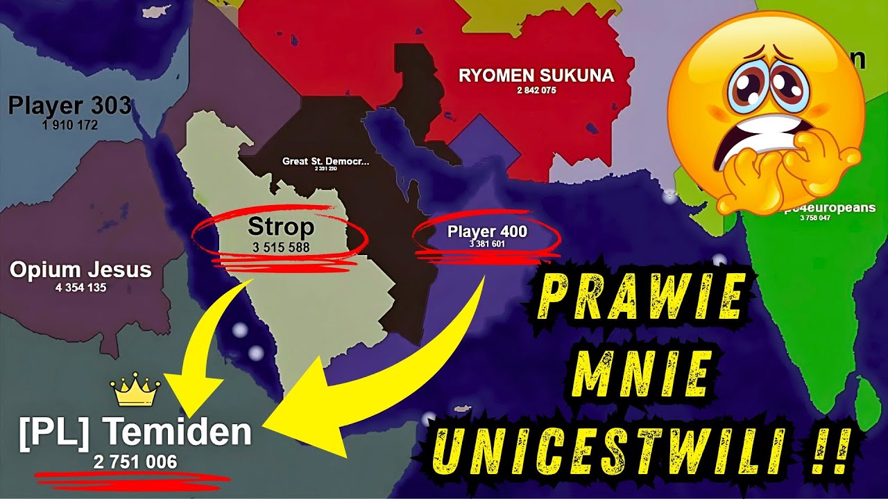 To były SEKUNDY od porażki !! 🫢 - Territorial.io - FFA - Bliski Wschód