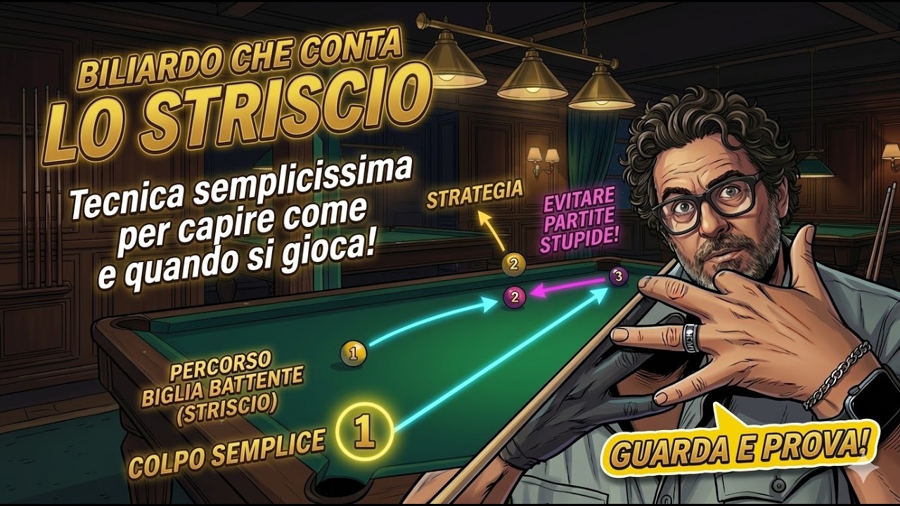 Il Biliardo che Conta - Lo STRISCIO: tecnica semplicissima per capire come e quando si gioca!