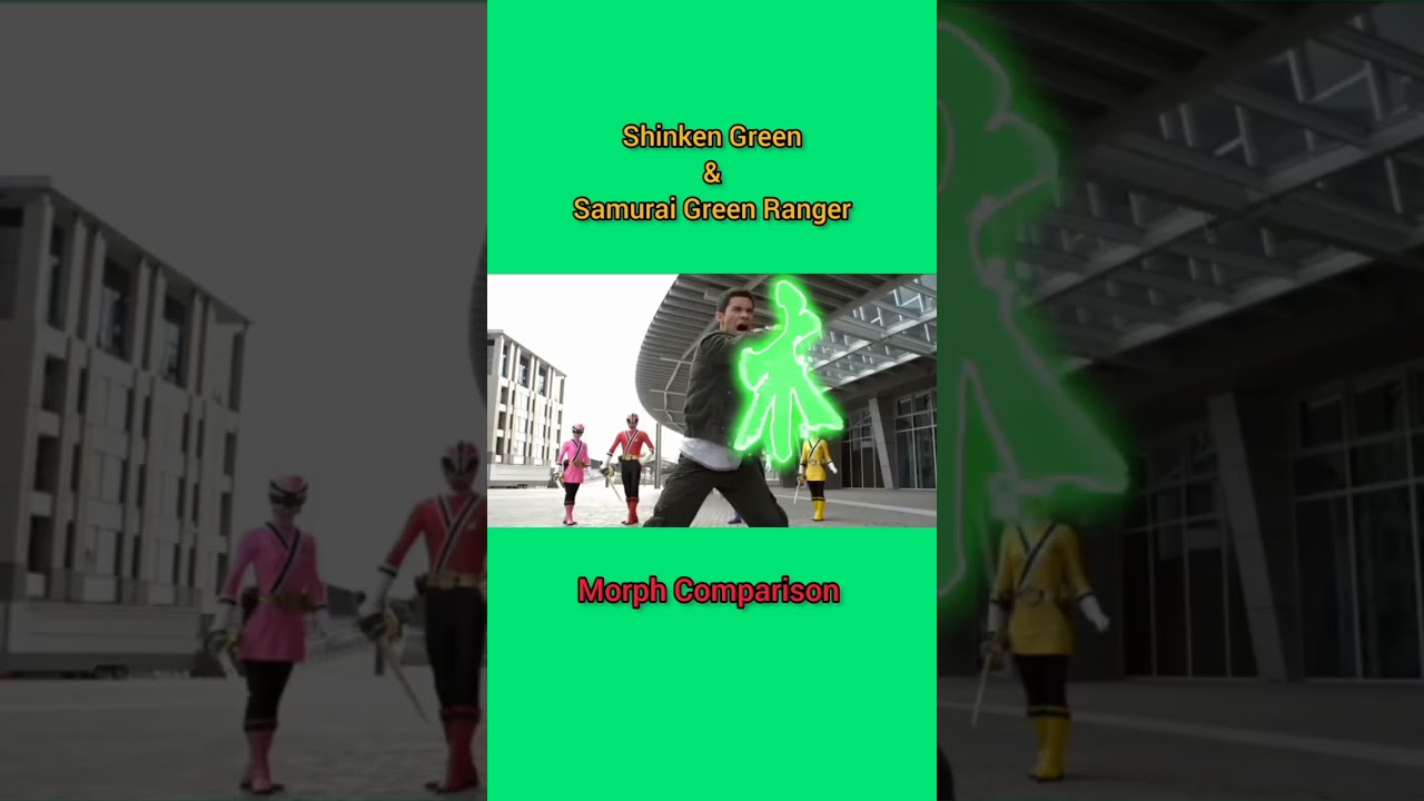 Shinken Green & Green Samurai Ranger Morph Comparison 