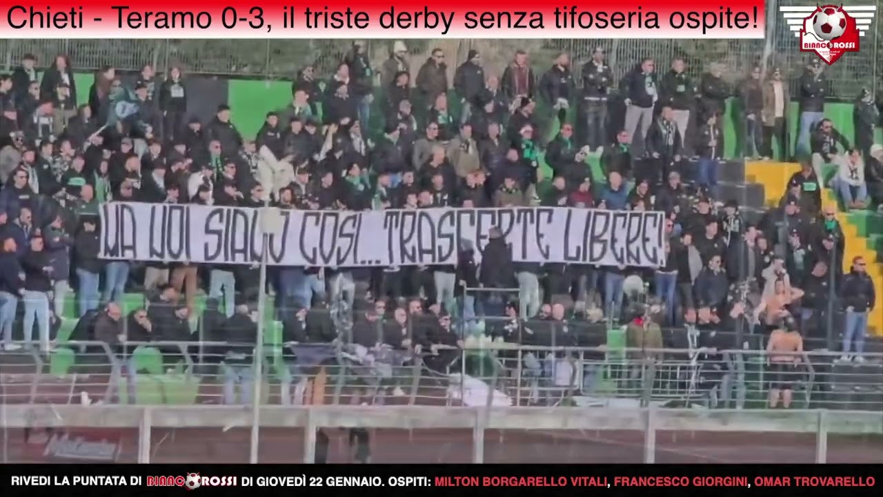 Chieti - Teramo 0-3, il triste derby senza tifoseria ospite!