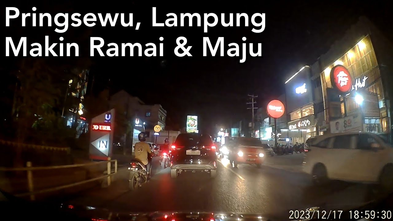 Suasana Malam Hari di Jalur PRINGSEWU, Lampung