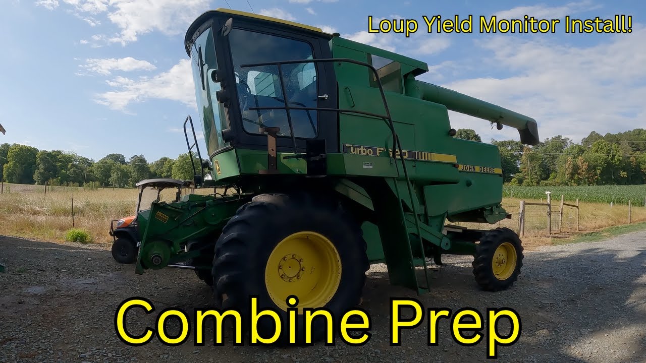 Подготовка комбайна John Deere 6620 к уборке | Установка монитора урожайности Loup