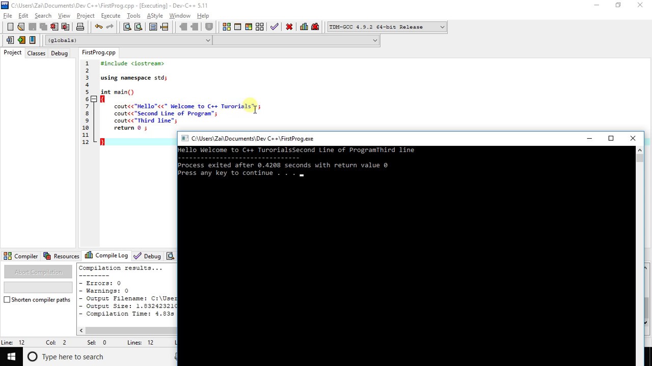 03 C++ Understanding Line Breaks in String with endl and slash \n