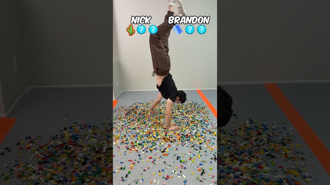 Стойка на руках над эмодзи 😱 ft @BrandonA7