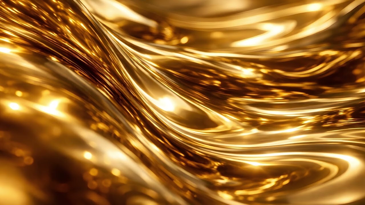 TV Background LIQUID GOLD - Abstract Luxury Flow - 1 Hour Minimalist Aesthetic Screensaver / 4K