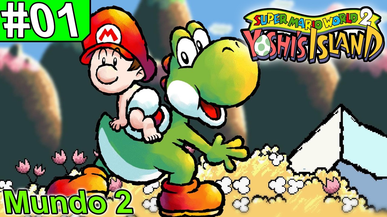 Super Mario World 2 Yoshi's Island #EP01 - Seguimos para o Mundo 2 fugindo do Kamek #yoshiisland