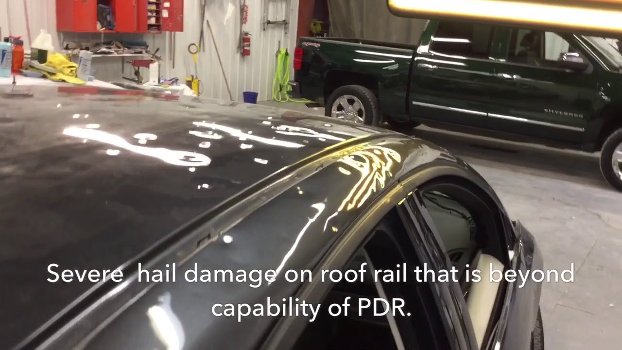 Pdr blending roof rail hail damage