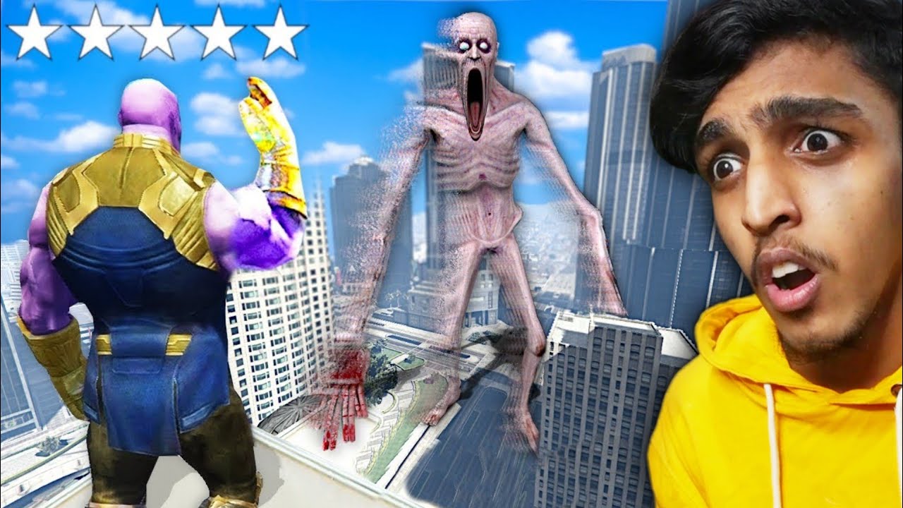 GTA 5 : Thanos V.S. SCP 096 !! MALAYALAM