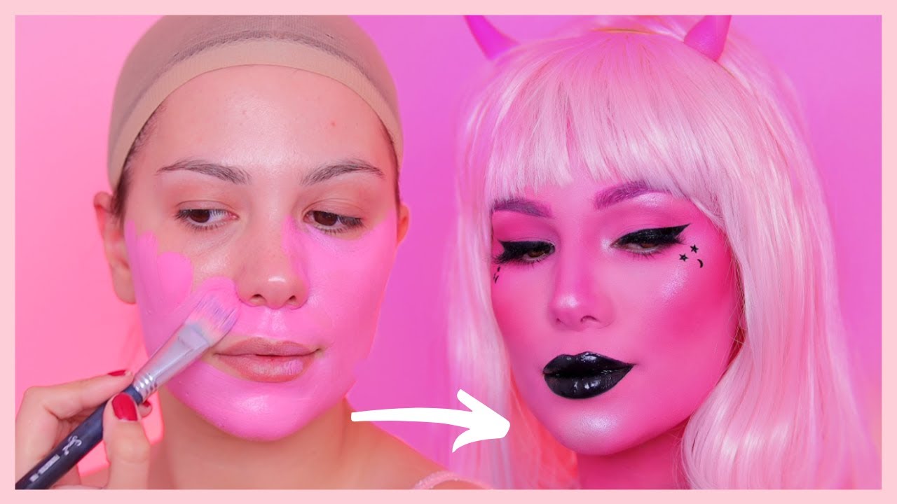 PINK DEVIL MAKEUP TUTORIAL! HALLOWEEN 2020