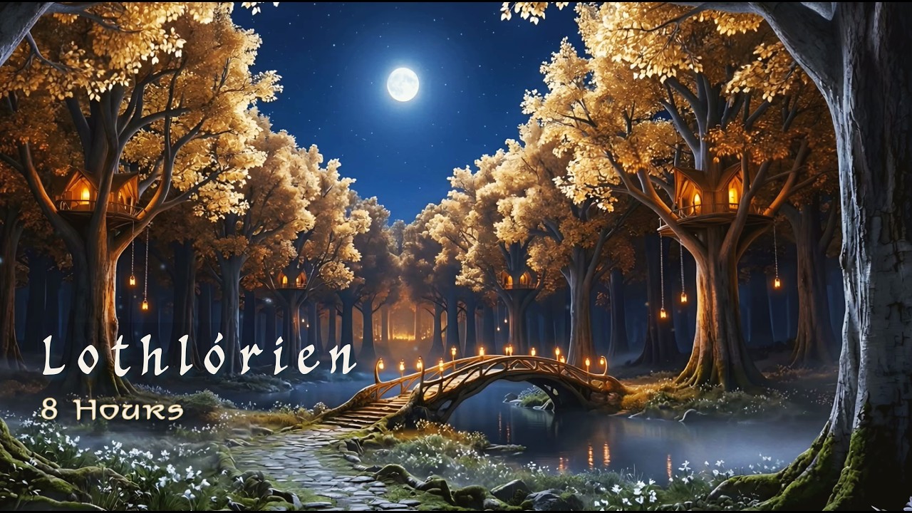 Midnight in Lothl&oacute;rien 🌿 | 8 Hours of Elven Sleep Ambience & Celtic Music