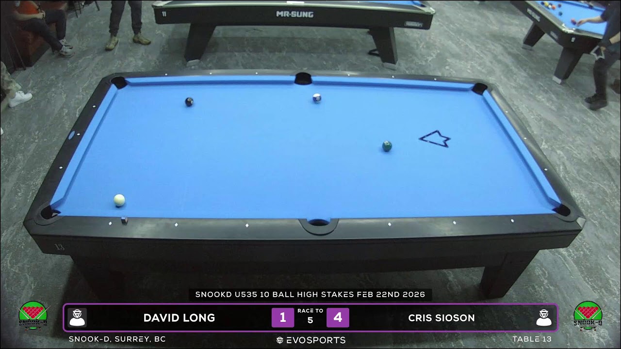 DAVID LONG vs CRIS SIOSON - SNOOK-D - TABLE 13 | EvoSports