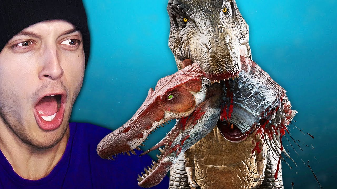 Парк Юрского периода T-REX против SPINOSAURUS, но это ТОЧНО?